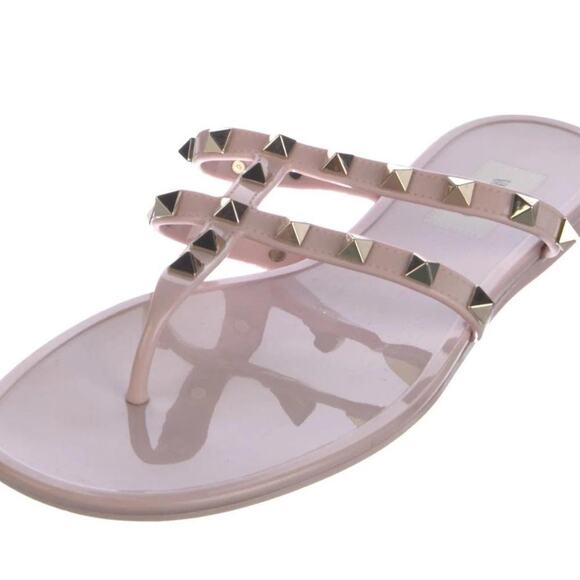 Pink studded flip flops flipflops - Picture 1 of 1